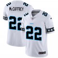 Nike Panthers #22 Christian McCaffrey White Team Logos Fashion Vapor Limited Jersey