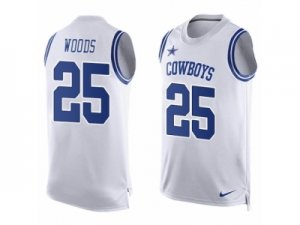 Mens Nike Dallas Cowboys #25 Xavier Woods Limited White Player Name & Number Tank Top NFL Jersey