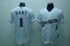 mlb milwaukee brewers #1 hart white[cool base]