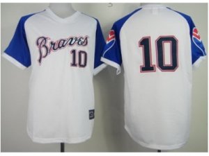 mlb jerseys atlanta braves #10 Chipper Jones white [1974 m&n]