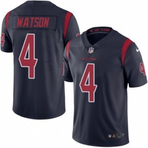 ens Nike Houston Texans #4 Deshaun Watson Navy Blue Rush NFL Jersey