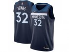 Men Nike Minnesota Timberwolves #32 Karl-Anthony Towns Navy Blue Stitched NBA Swingman Jersey
