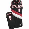 Mens Adidas Portland Trail Blazers #6 Shabazz Napier Authentic Black Road NBA Jersey