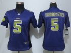 Women New Nike Minnesota Vikings #5 Bridgewater Purple Strobe Jerseys