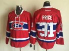 NHL Montreal Canadiens #31 Carey Price chalaza red jerseys