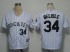 MLB Colorado Rockies #34 Belisle White[Cool Base]