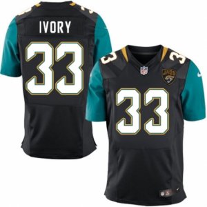 Mens Nike Jacksonville Jaguars #33 Chris Ivory Elite Black Alternate NFL Jersey