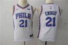 76ers #21 Joel Embiid White Youth Nike Swingman Jersey