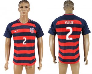 USA 2 YEDLIN 2017 CONCACAF Gold Cup Away Thailand Soccer Jersey