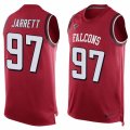Mens Nike Atlanta Falcons #97 Grady Jarrett Limited Red Player Name & Number Tank Top NFL Jersey