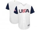 Mens USA Baseball Blank Majestic White 2017 World Baseball Classic Authentic Team Jersey