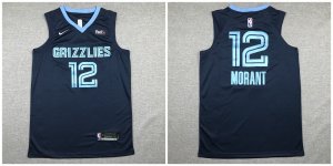 Grizzlies #12 Ja Morant Navy Nike Authentic Jersey