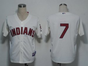 MLB Cleveland Indians #7 Laporta Cream[Cool Base]