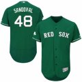 Men's Majestic Boston Red Sox #48 Pablo Sandoval Green Celtic Flexbase Authentic Collection MLB Jersey