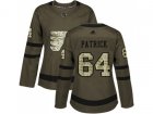 Women Adidas Philadelphia Flyers #64 Nolan Patrick Green Salute to Service Stitched NHL Jersey