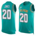 Nike Miami Dolphins #20 Reshad Jones Aqua Green Team Color Men Stitched NFL Limited Tank Top Jersey