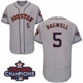 Astros #5 Jeff Bagwell Grey Flexbase Authentic Collection 2017 World Series Champions Stitched MLB Jersey