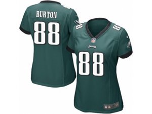 Women Nike Philadelphia Eagles #88 Trey Burton Game Midnight Green Team Color NFL Jersey