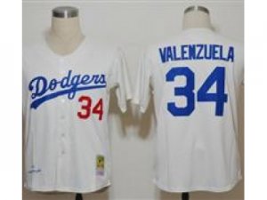 MLB Jerseys Los Angeles Dodgers #34 Fernando Valenzuela white