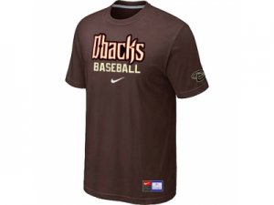 Arizona Diamondbacks Crimson Brown Nike Short Sleeve Practice T-Shirt