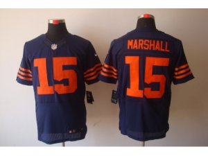 Nike NFL Chicago Bears #15 brandon marshall Blue Orange number Jerseys(Elite)