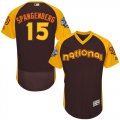 Mens Majestic San Diego Padres #15 Cory Spangenberg Brown 2016 All-Star National League BP Authentic Collection Flex Base MLB Jersey