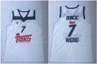 Real Madrid #7 Luka Doncic White Black Basketball Home Jersey 2017-18