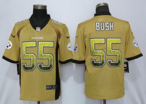 Nike Steelers #55 Devin Bush Yellow Drift Fashion Limited Jersey