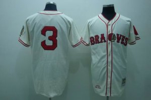 mlb atlanta braves #3 ruth m&n cream