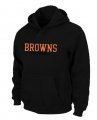 Cleveland Browns Authentic font Pullover Hoodie Black