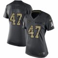 Women's Nike New York Jets #47 Kellen Davis Limited Black 2016 Salute to Service NFL Jersey