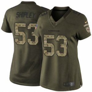 Women\'s Nike Arizona Cardinals #53 A.Q. Shipley Limited Green Salute to Service NFL Jersey