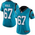 Womens Nike Carolina Panthers #67 Ryan Kalil Blue Stitched NFL Limited Rush Jersey