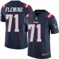 Youth Nike New England Patriots #71 Cameron Fleming Limited Navy Blue Rush NFL Jersey