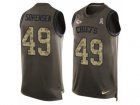 Mens Nike Kansas City Chiefs #49 Daniel Sorensen Limited Green Salute to Service Tank Top NFL Jersey