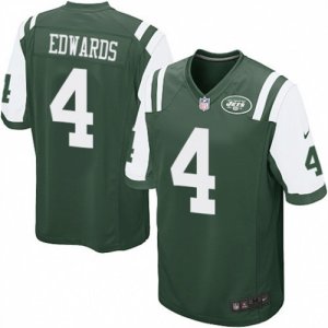 Mens Nike New York Jets #4 Lac Edwards Game Green Team Color NFL Jersey