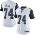 Women's Nike Dallas Cowboys #74 Bob Lilly Limited White Rush NFL Jersey