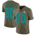Nike Dolphins #90 Charles Harris Olive Salute To Service Limited Jersey