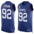 Nike New York Giants #92 Michael Strahan Royal Blue Team Color Men Stitched NFL Limited Tank Top Jersey