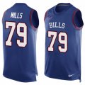 Mens Nike Buffalo Bills #79 Jordan Mills Limited Royal Blue Player Name & Number Tank Top NFL Jersey