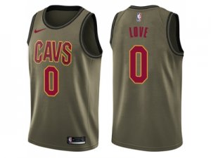 Men Nike Cleveland Cavaliers #0 Kevin Love Green Salute to Service NBA Swingman Jersey