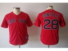 youth mlb jerseys boston red sox #28 gonzalez red