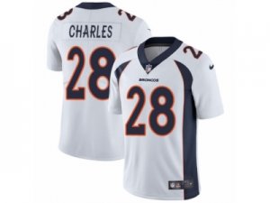 Mens Nike Denver Broncos #28 Jamaal Charles Vapor Untouchable Limited White NFL Jersey