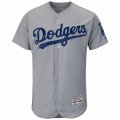 Men's Los Angles Dodgers Majestic Alternate Road Blank Gray Flex Base Authentic Collection Team Jersey