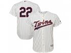 Youth Minnesota Twins #22 Miguel Sano Cream Strip Cool Base Stitched MLB Jersey