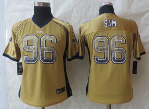 Women New Nike St.Louis Rams #96 Sam Gold Jerseys(Drift Fashion)