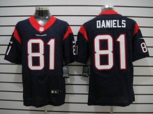 Nike NFL houston texans #81 daniels dk.blue jerseys[Elite]