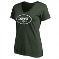 Womens New York Jets Pro Line Primary Team Logo Slim Fit T-Shirt Green