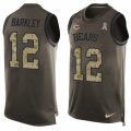 Mens Nike Chicago Bears #12 Matt Barkley Limited Green Salute to Service Tank Top Alternate NFL Jersey