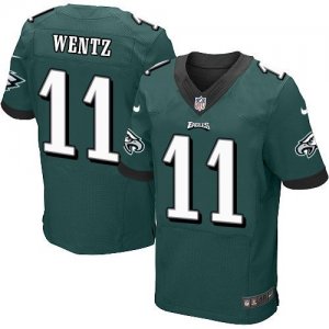 Nike Philadelphia Eagles #11 Carson Wentz Midnight Green Team Color Men Stitched NFL New Elite Jersey